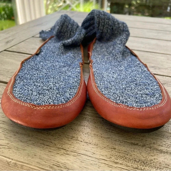 Acorn Mens Rag Wool Leather sock Slippers Mens Size 12 - 13 - Picture 3 of 6